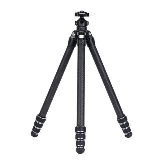 TreeRoot 61" Carbon Fiber Small Travel Tripod Kit C141K-301, 4-Section Round Tube Legs, Quick Lock Tripod with Ballhead-T00A4903
