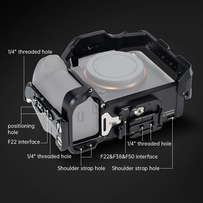 FALCAM F22&F38&F50 Quick Release Camera Cage Compatible with SONY A7M5 / A7R5 / A7M4