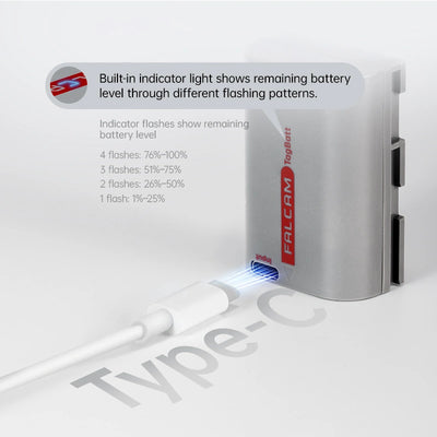 FALCAM TagBatt Direct-Charge Camera Battery Compatible with Canon LP-E6