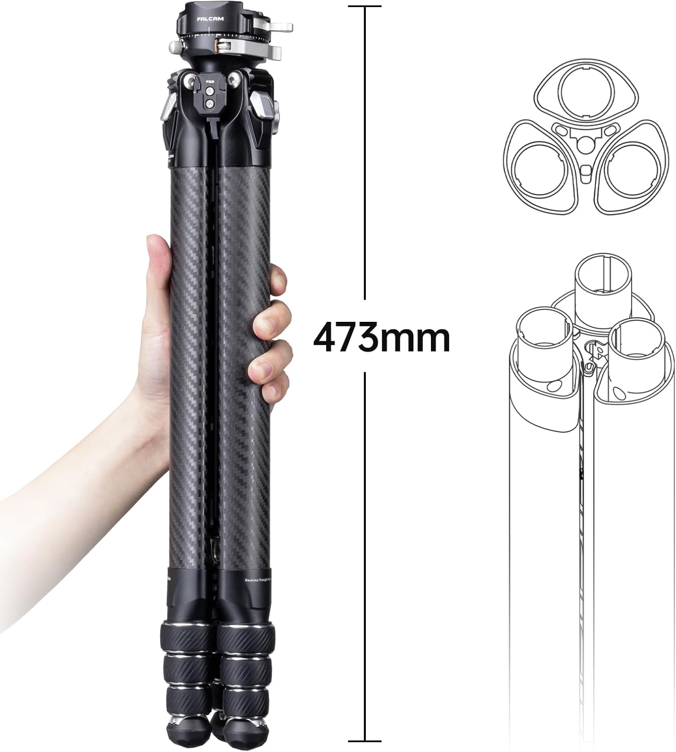 FALCAM TreeRoot Quick Lock Travel Tripod Kit- T00A4301