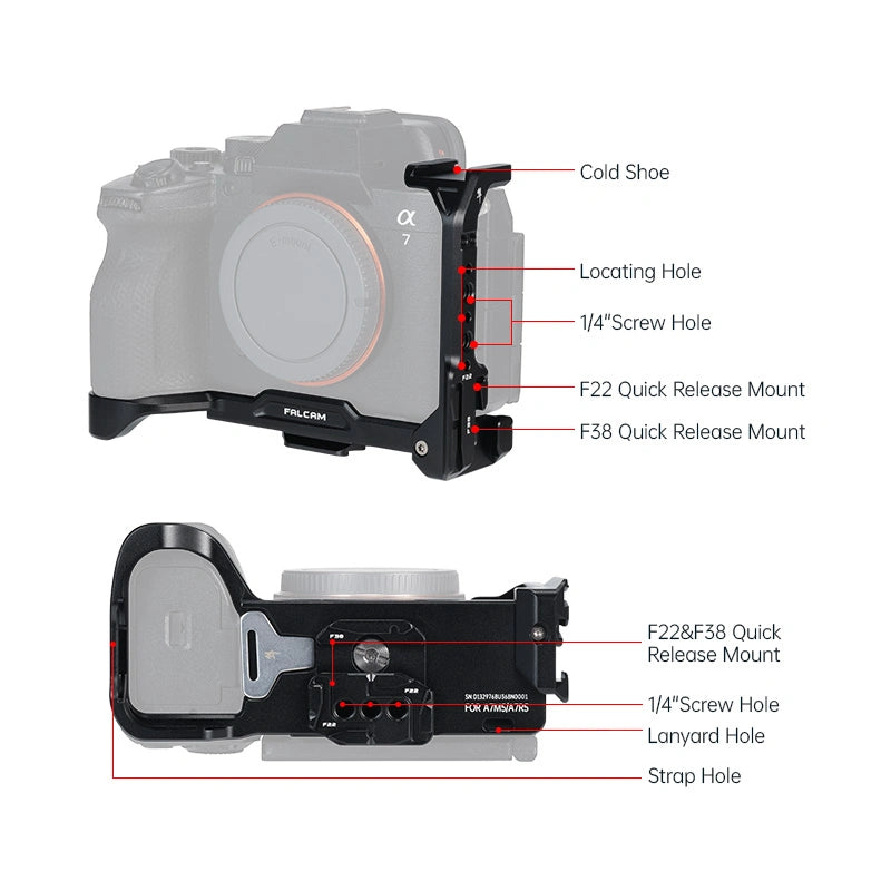 FALCAM F22&F38 Quick Release L-Bracket  For SONY A7M5/A7R5/A7M4/A7S3