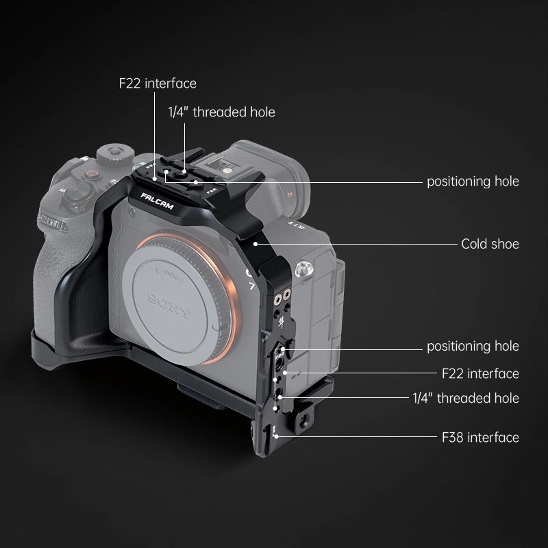 FALCAM F22&F38&F50 Quick Release Camera Cage Compatible with SONY A7M5 / A7R5 / A7M4