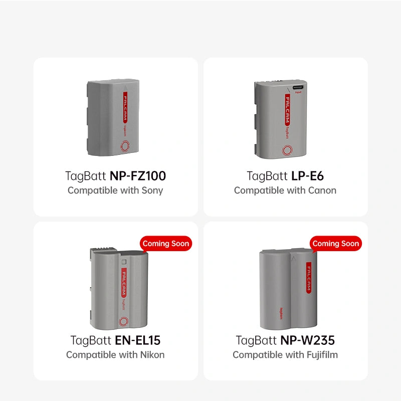 FALCAM TagBatt Direct-Charge Camera Battery Compatible with Sony NP-FZ100