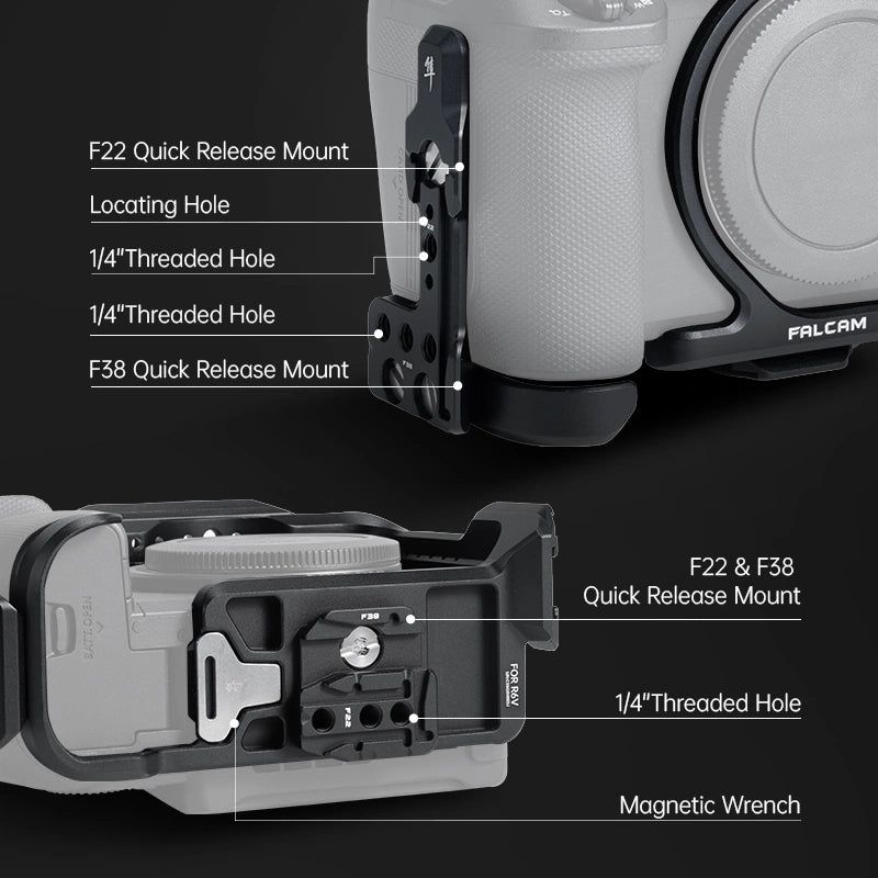 FALCAM F22 & F38 Quick Release Camera Cage Compatible with Canon EOS R6 V
